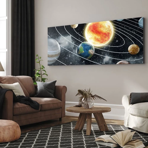 Obraz na plátne - Vesmírny tanec - 100x40 cm