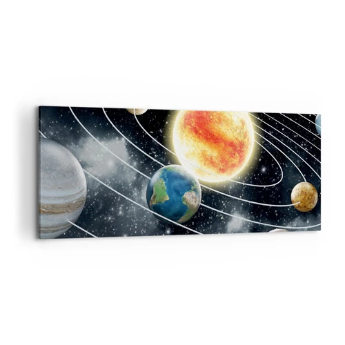 Obraz na plátne - Vesmírny tanec - 120x50 cm