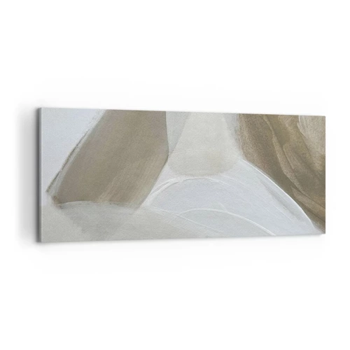 Obraz na plátne - Vlna bielej - 100x40 cm