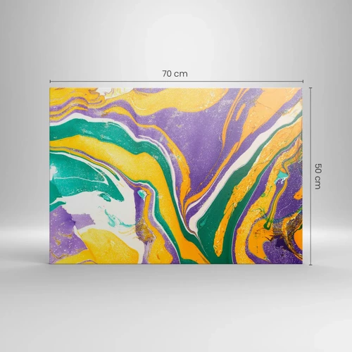 Obraz na plátne - Vlny farieb - 70x50 cm