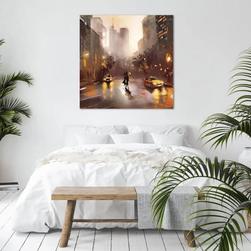 Obraz na plátne - Vo svetlách New Yorku - 30x30 cm