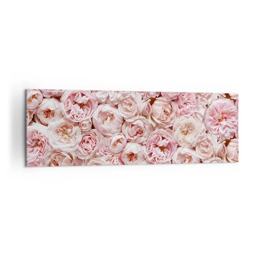 Obraz na plátne - Vydláždená ružami - 160x50 cm