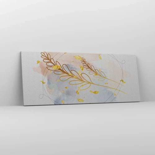 Obraz na plátne - Zlatý závan - 100x40 cm