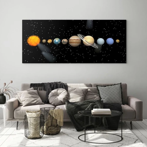 Obraz na skle - A planéty šalejú, šalejú… - 100x40 cm