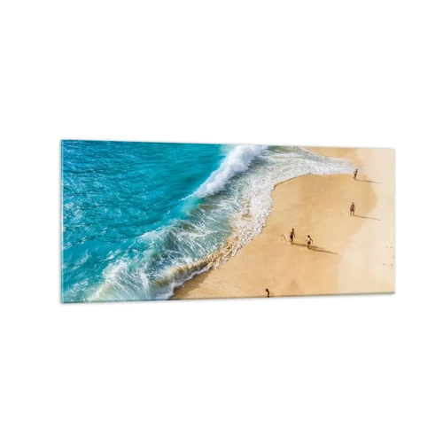 Obraz na skle - A potom slnko, pláž… - 120x50 cm