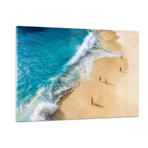 Obraz na skle - A potom slnko, pláž… - 120x80 cm