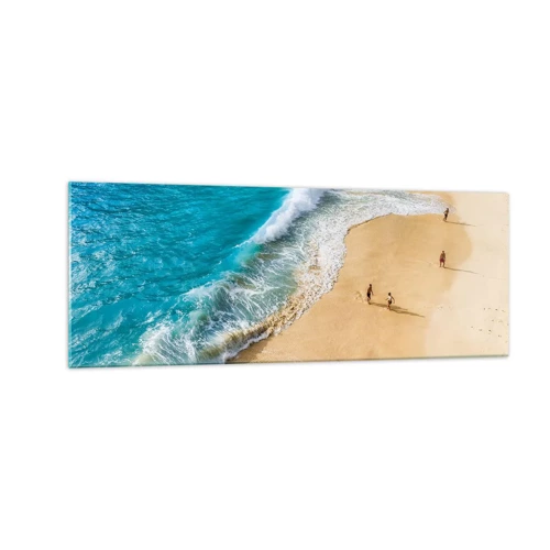 Obraz na skle - A potom slnko, pláž… - 140x50 cm
