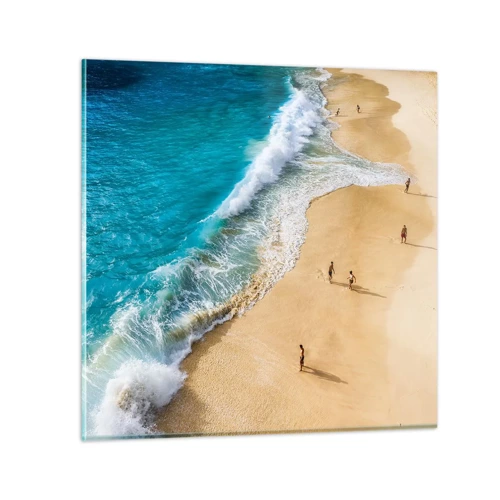 Obraz na skle - A potom slnko, pláž… - 30x30 cm