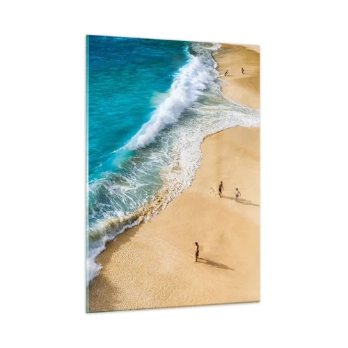 Obraz na skle - A potom slnko, pláž… - 50x70 cm