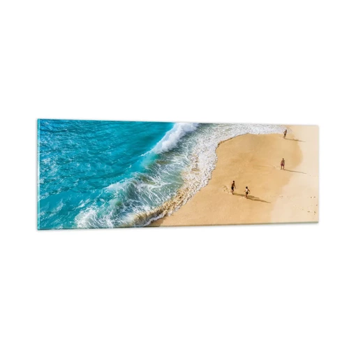 Obraz na skle - A potom slnko, pláž… - 90x30 cm