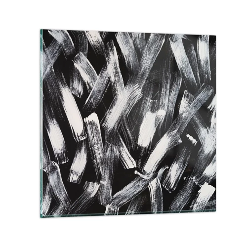 Obraz na skle - Abstrakcia v industriálnom duchu - 30x30 cm