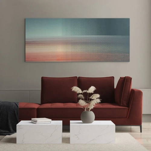 Obraz na skle - Abstrakcia: vlny svetla - 120x50 cm