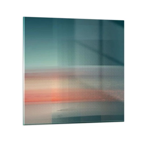 Obraz na skle - Abstrakcia: vlny svetla - 50x50 cm
