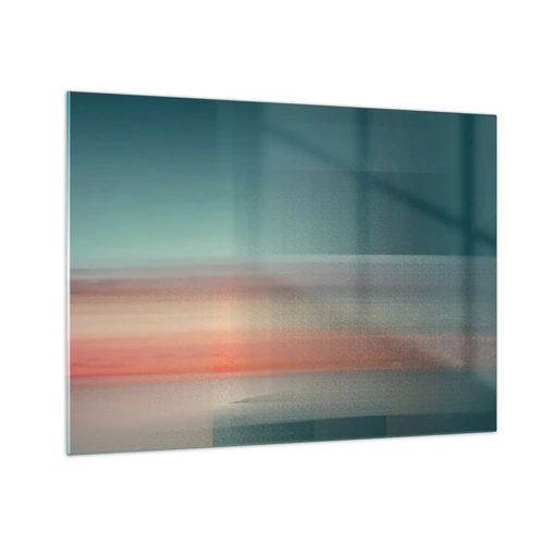 Obraz na skle - Abstrakcia: vlny svetla - 70x50 cm