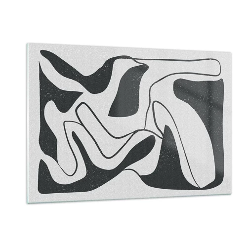 Obraz na skle - Abstraktná hra v labyrinte - 120x80 cm