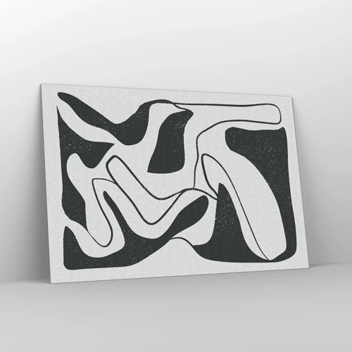Obraz na skle - Abstraktná hra v labyrinte - 120x80 cm