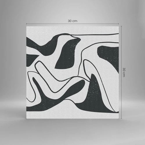 Obraz na skle - Abstraktná hra v labyrinte - 30x30 cm