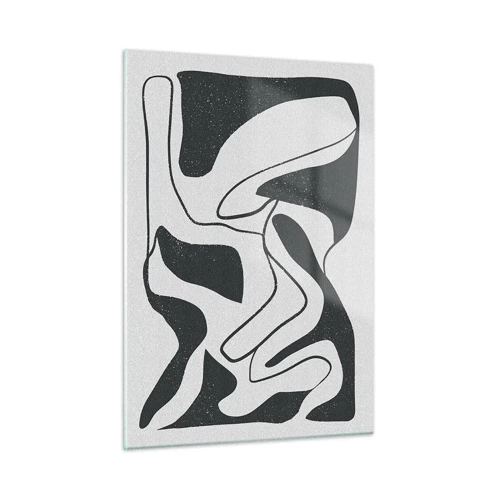 Obraz na skle - Abstraktná hra v labyrinte - 50x70 cm