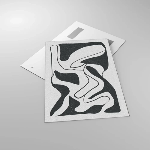 Obraz na skle - Abstraktná hra v labyrinte - 70x100 cm