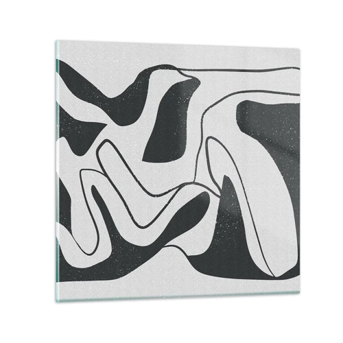 Obraz na skle - Abstraktná hra v labyrinte - 70x70 cm
