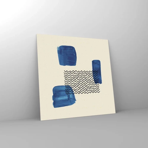 Obraz na skle - Abstraktné kvarteto - 50x50 cm