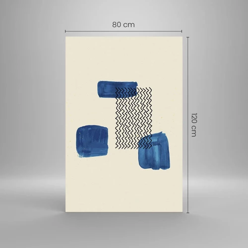Obraz na skle - Abstraktné kvarteto - 80x120 cm