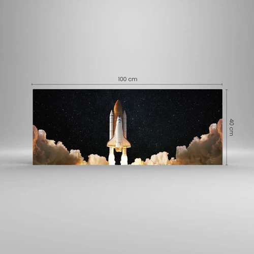 Obraz na skle - Ad astra! - 100x40 cm