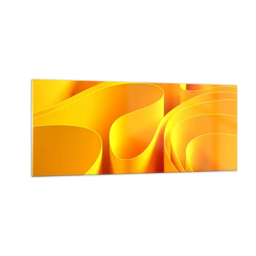 Obraz na skle - Ako slnečné vlny - 100x40 cm