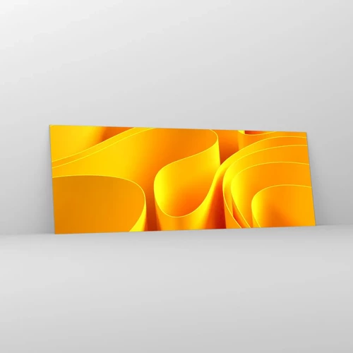 Obraz na skle - Ako slnečné vlny - 140x50 cm