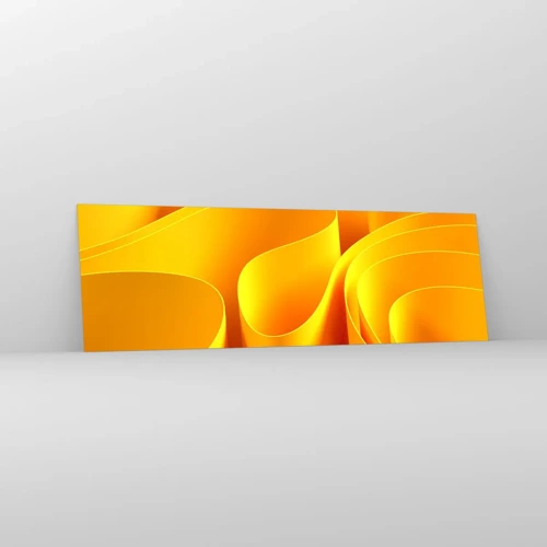 Obraz na skle - Ako slnečné vlny - 160x50 cm
