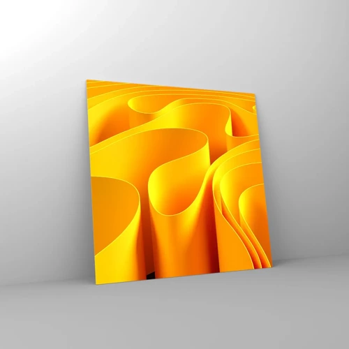 Obraz na skle - Ako slnečné vlny - 30x30 cm