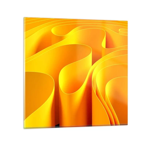 Obraz na skle - Ako slnečné vlny - 40x40 cm