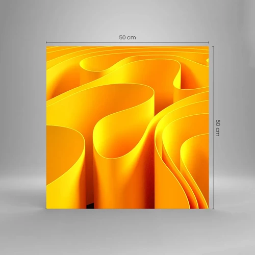 Obraz na skle - Ako slnečné vlny - 50x50 cm