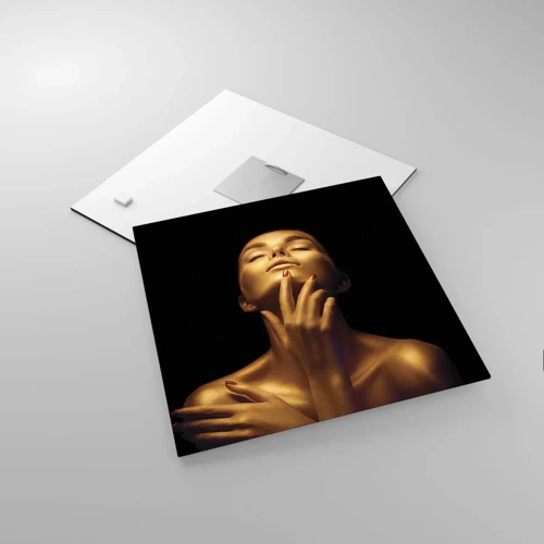 Obraz na skle - Ako zlatý hodváb - 30x30 cm
