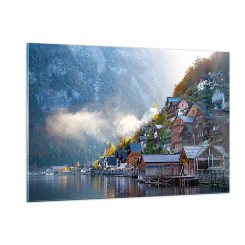Obraz na skle - Alpská krajina - 120x80 cm