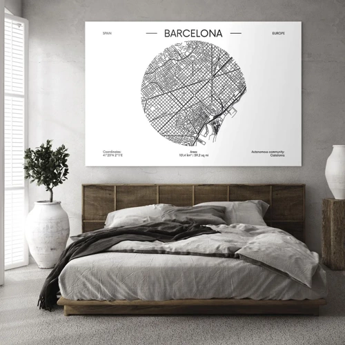 Obraz na skle - Anatómia Barcelony - 70x50 cm