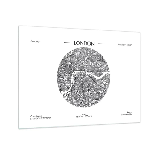 Obraz na skle - Anatómia Londýna - 70x50 cm