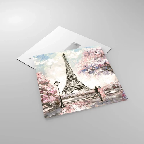 Obraz na skle - Aprílová prechádzka Parížom - 60x60 cm