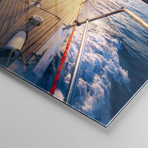 Obraz na skle - Bežiaca po vlnách - 80x120 cm