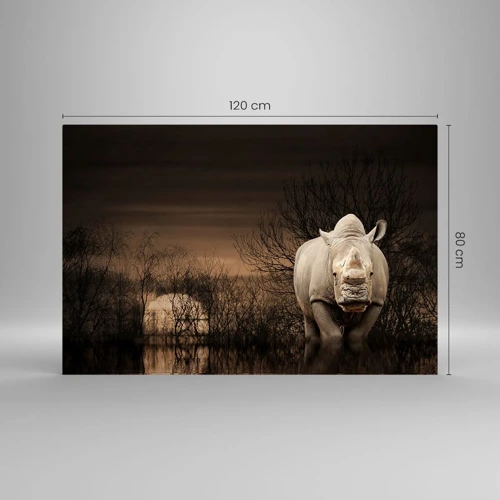 Obraz na skle - Biely proti prírode - 120x80 cm