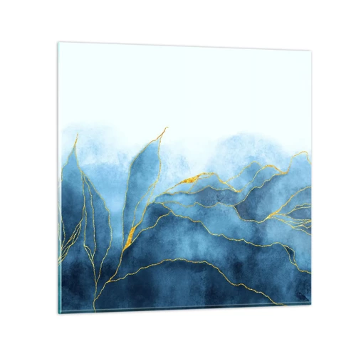 Obraz na skle - Blankyt v zlate - 60x60 cm