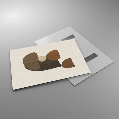 Obraz na skle - Bronzová kompozícia - 100x70 cm
