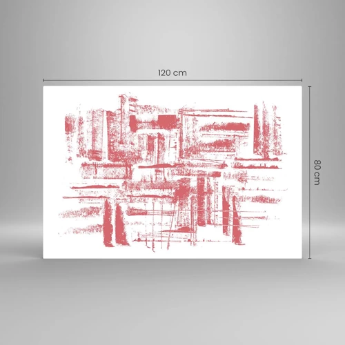 Obraz na skle - Červené mesto - 120x80 cm