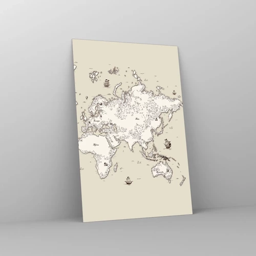 Obraz na skle - Cesta okolo sveta - 80x120 cm