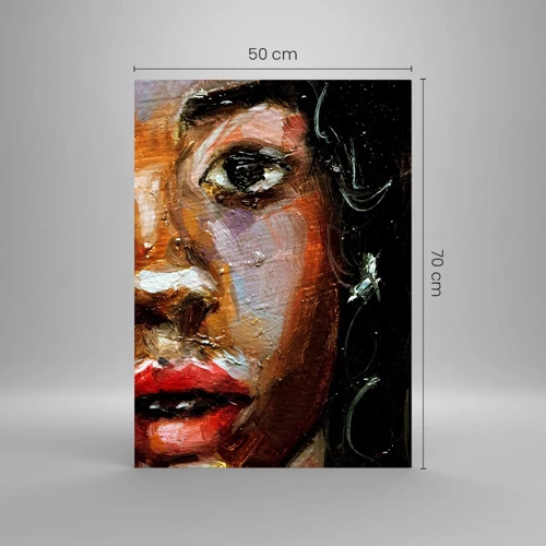 Obraz na skle - Čierna a jas - 50x70 cm