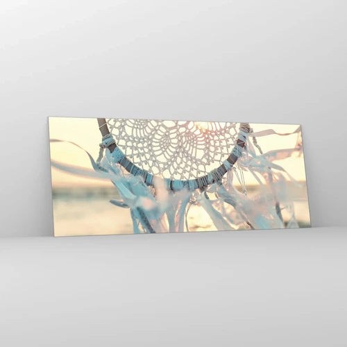Obraz na skle - Čipkový totem - 100x40 cm