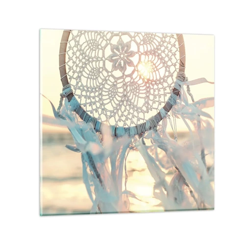 Obraz na skle - Čipkový totem - 50x50 cm