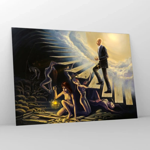 Obraz na skle - Dantovo putovanie k svetlu - 100x70 cm