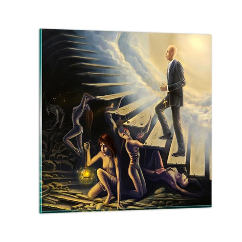 Obraz na skle - Dantovo putovanie k svetlu - 70x70 cm