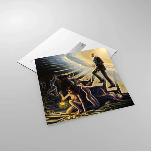 Obraz na skle - Dantovo putovanie k svetlu - 70x70 cm